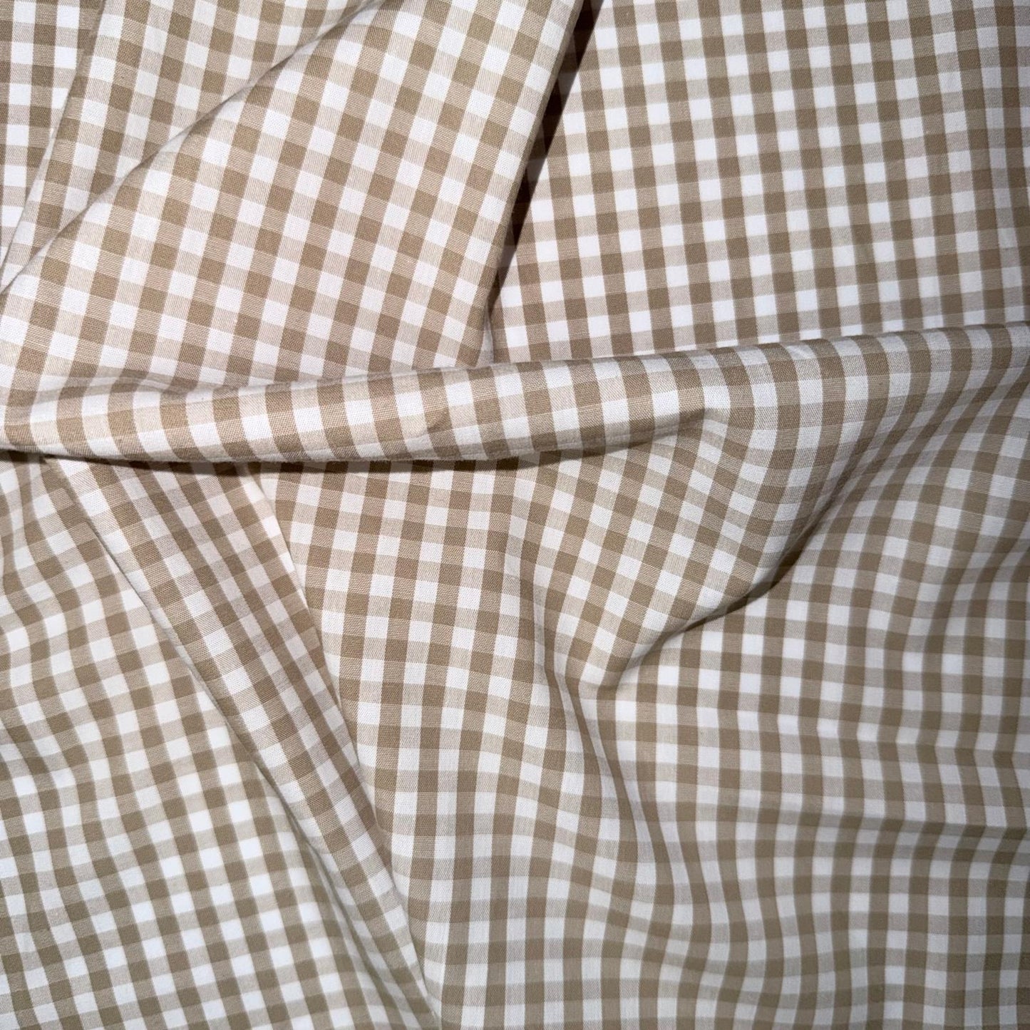 COTON IMPRIME Vichy Beige
