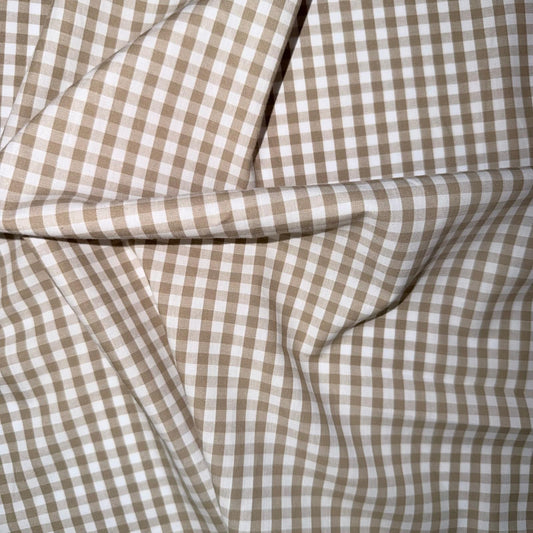 COTON IMPRIME Vichy Beige