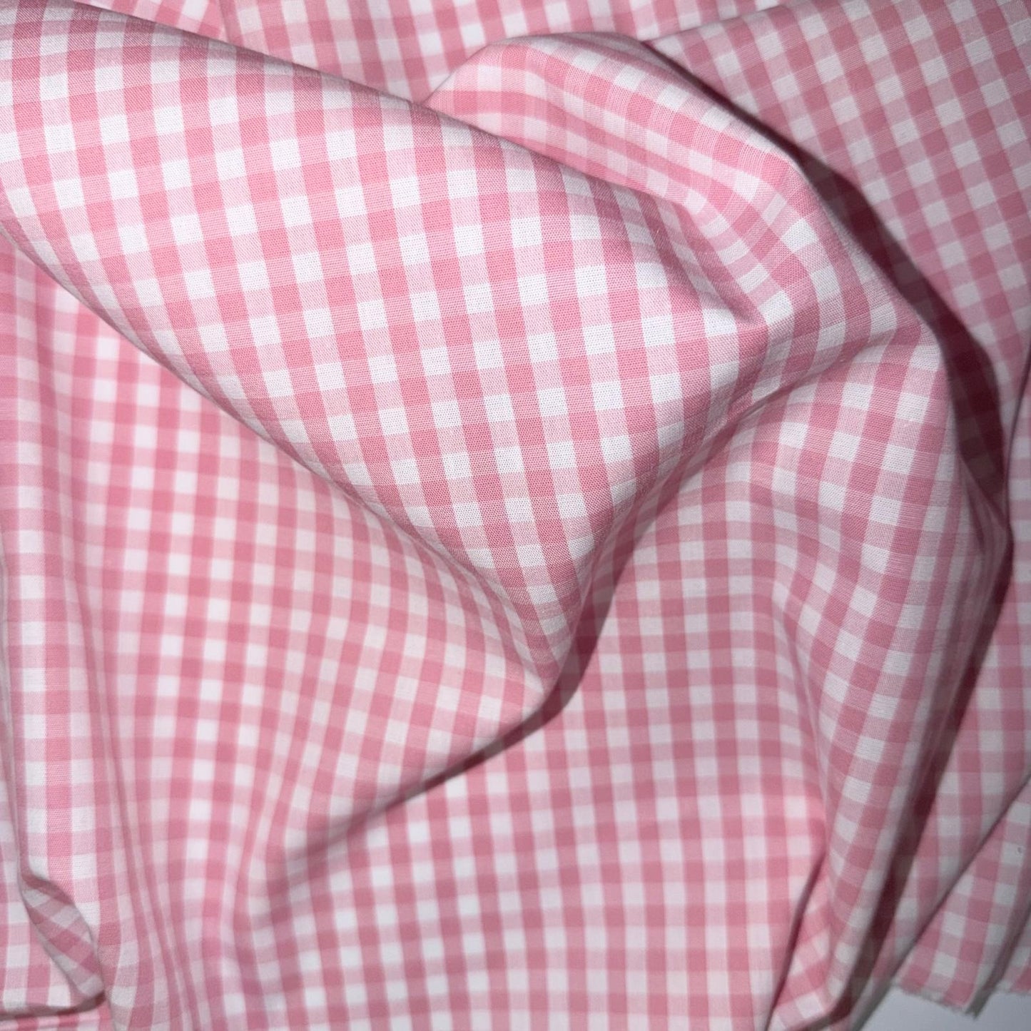 COTON IMPRIME Vichy Rose Pale