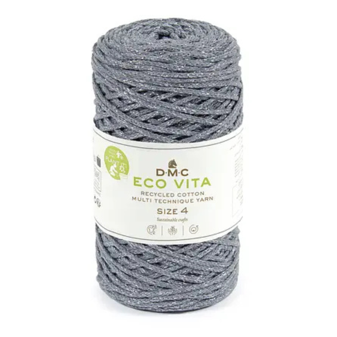 COTON RECYCLE ECO VITA 4 METALLISE DMC Gris-12