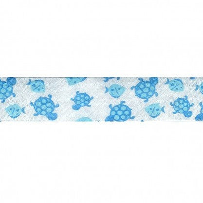 BIAIS IMPRIME Poissons Tortues Bleu-20 cm
