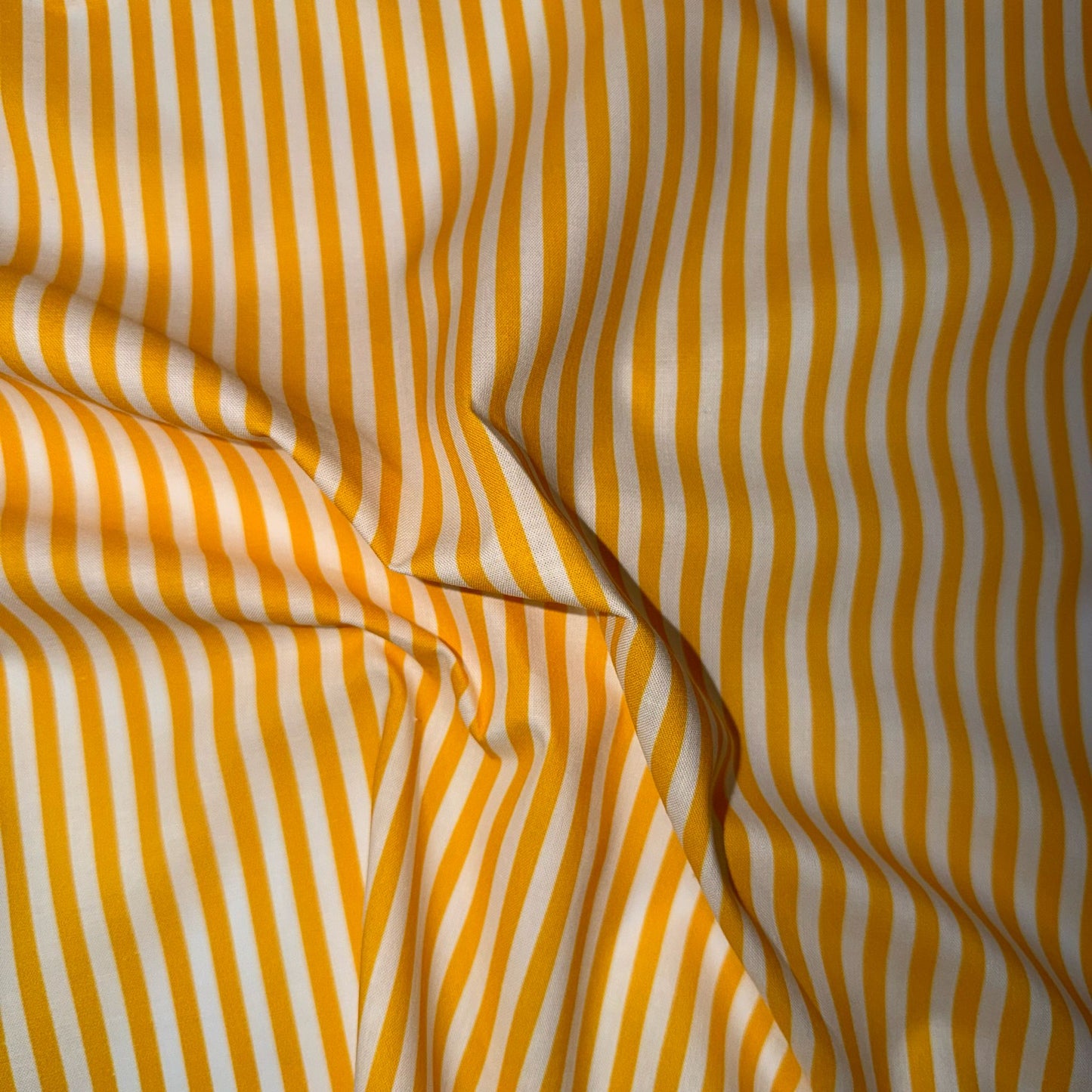 COTON MOTIF Rayures Jaunes