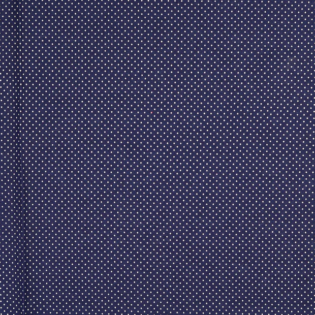COTON IMPRIME Pois doré fond Marine