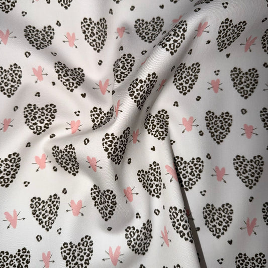 TOILE DECO IMPRIME Coeur Léopard