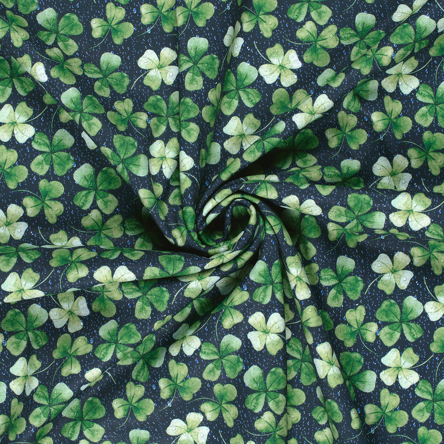 SOFTSHELL IMPERMEABLE IMPRIME Trèfles Vert et Marine