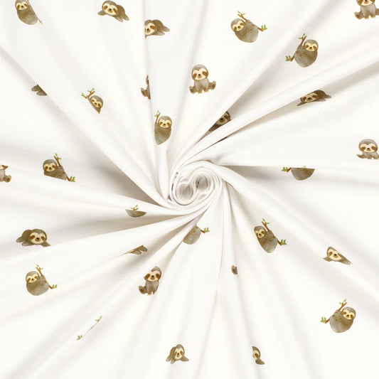 JERSEY DE COTON IMPRIME Digital Petits Paresseux