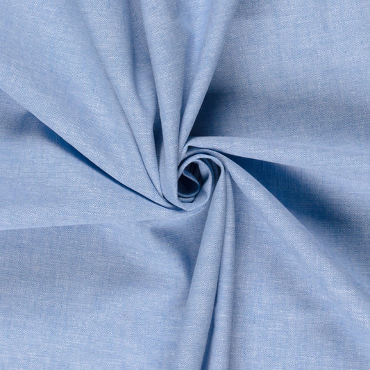 LIN COTON Chambray Bleu Ciel