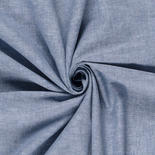 LIN COTON Chambray Bleu Jean