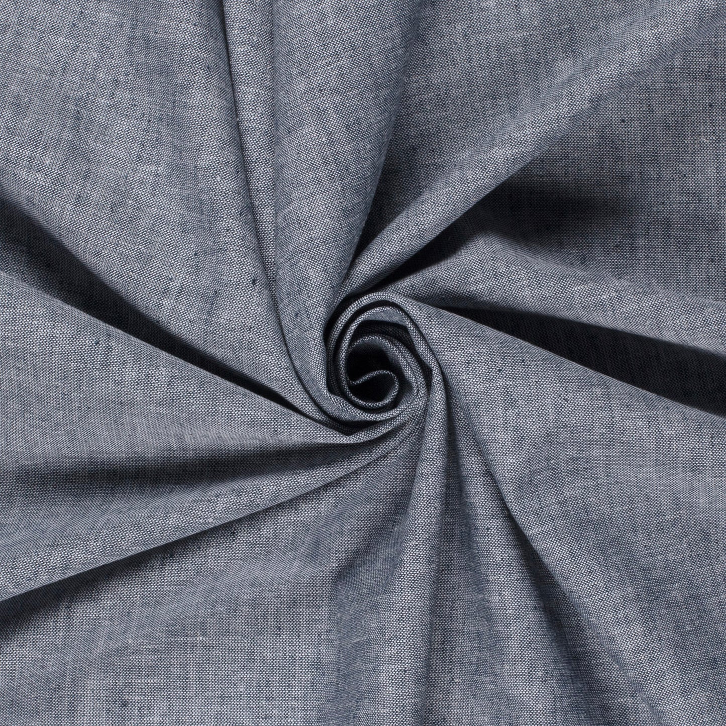 LIN COTON Chambray Bleu Foncé