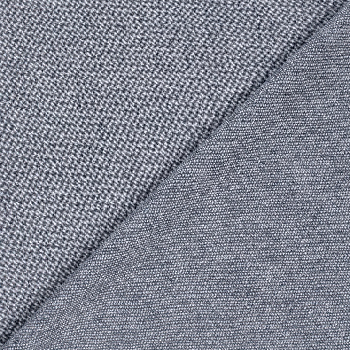 LIN COTON Chambray Bleu Foncé