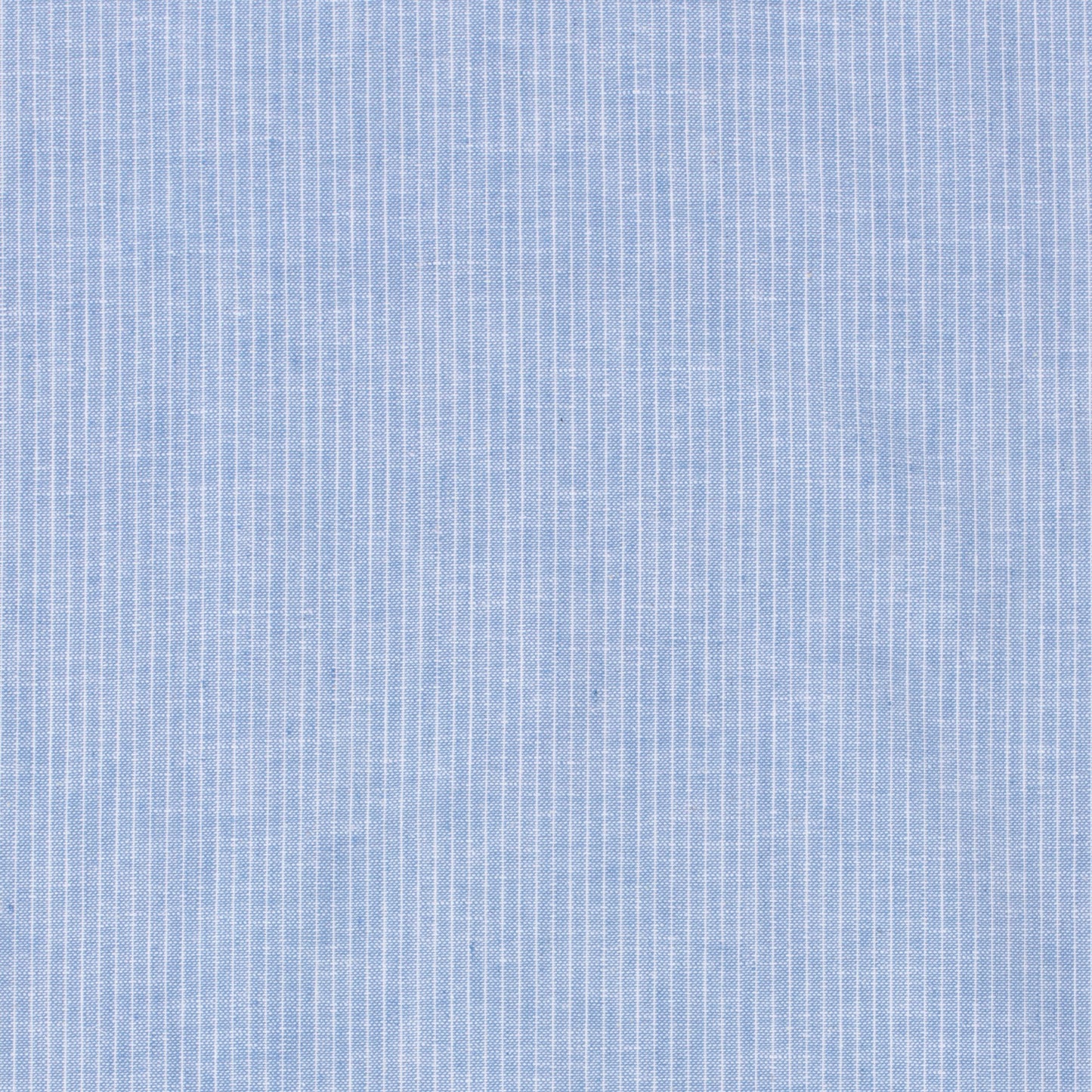 LIN COTON Chambray Petites rayures fond Bleu