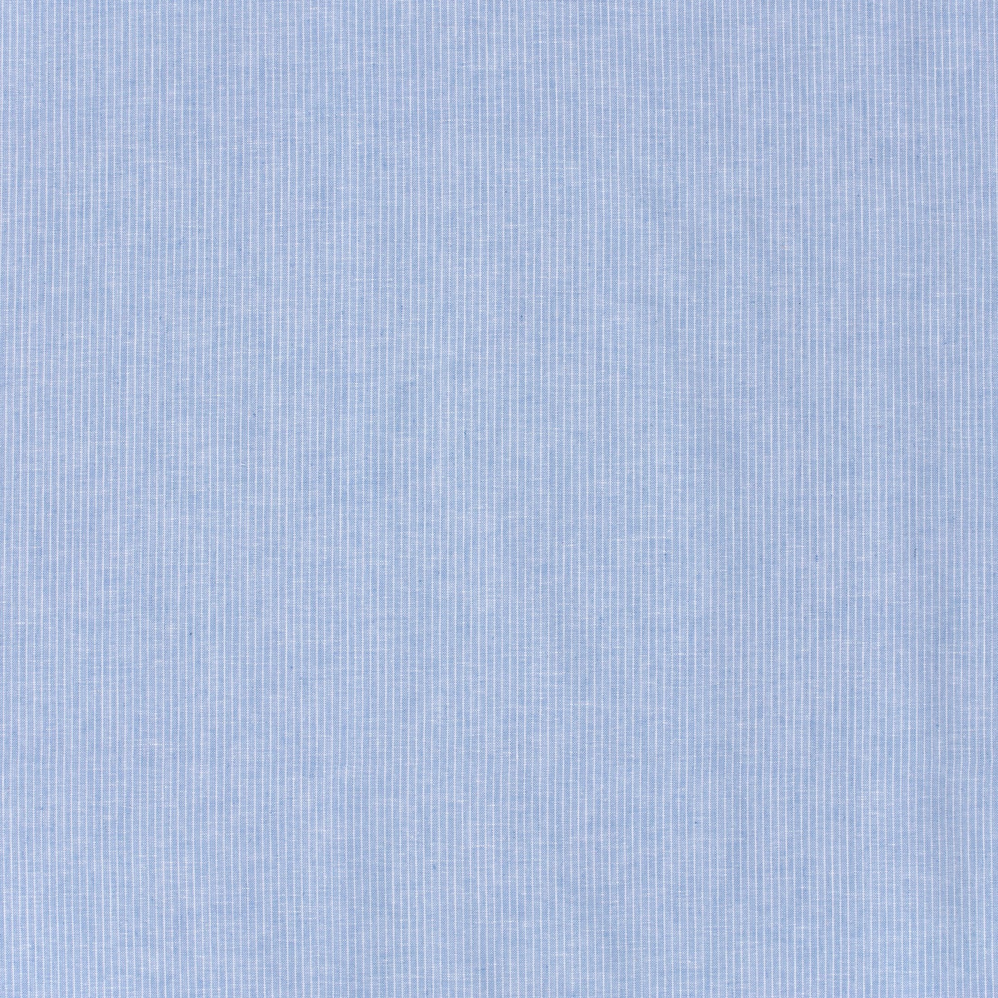 LIN COTON Chambray Petites rayures fond Bleu
