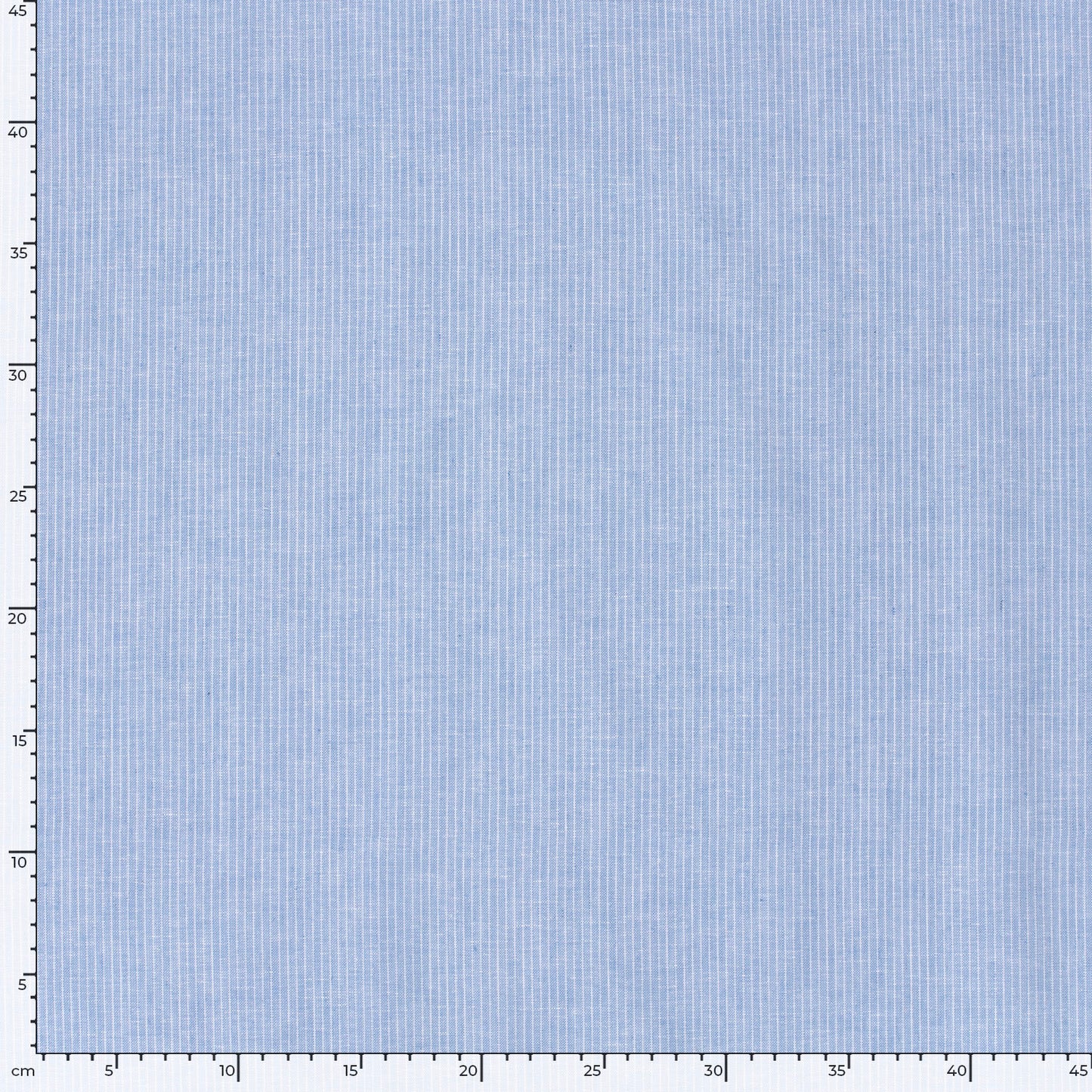 LIN COTON Chambray Petites rayures fond Bleu