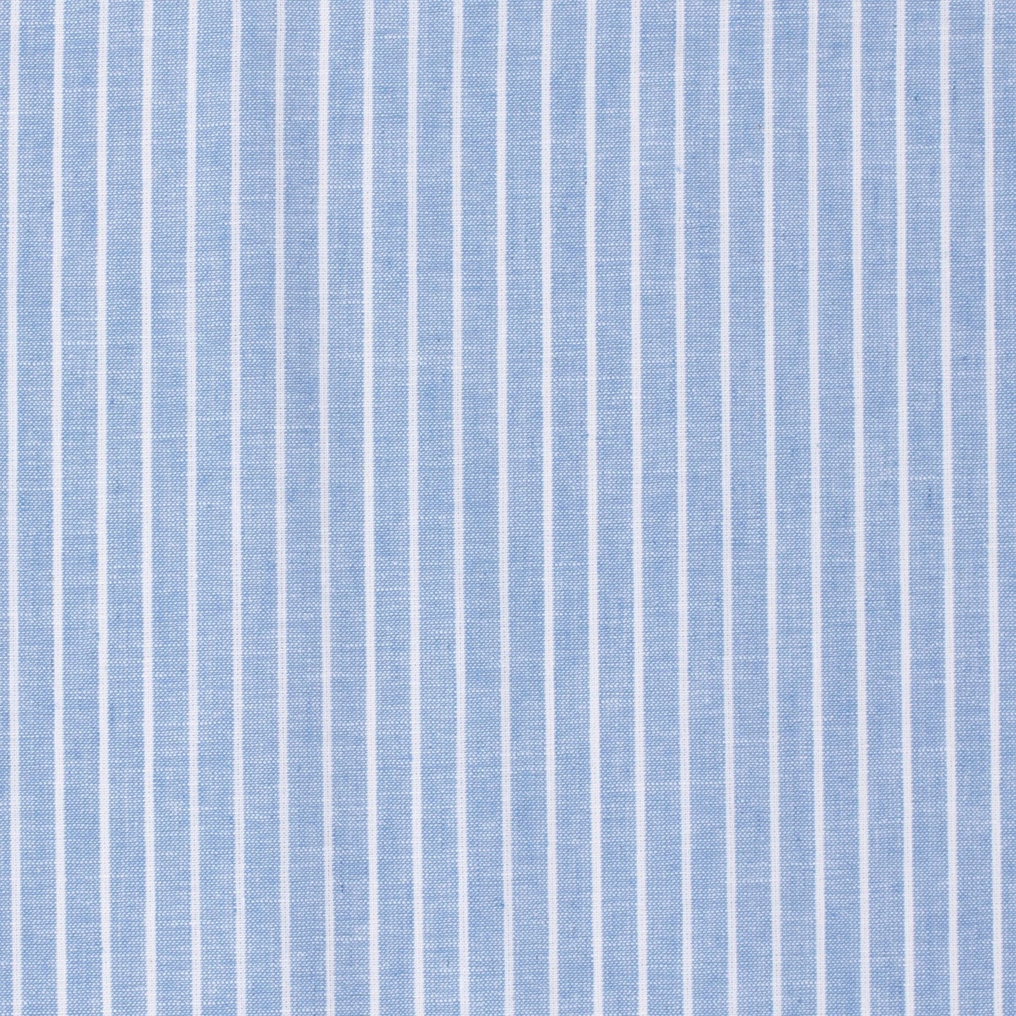 LIN COTON Chambray Grandes rayures fond Bleu