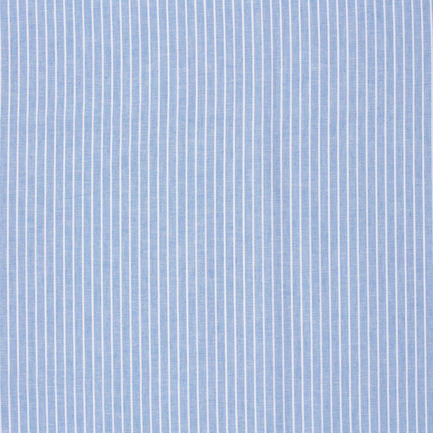 LIN COTON Chambray Grandes rayures fond Bleu