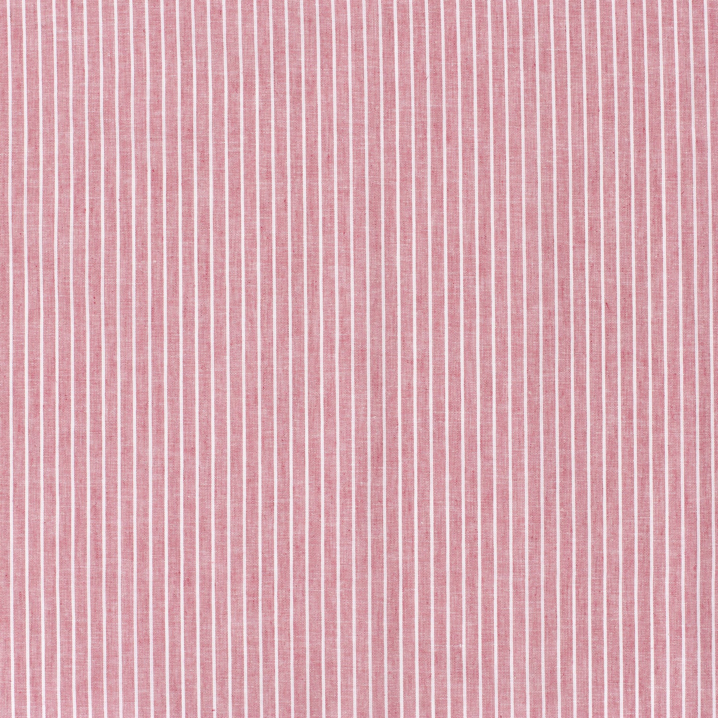 LIN COTON Chambray Grandes rayures fond Rouge