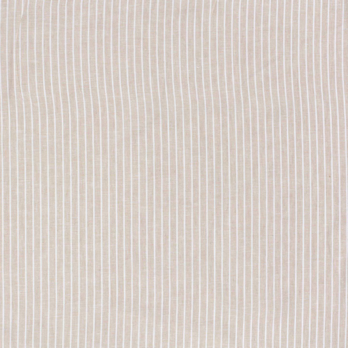 LIN COTON Chambray Grandes rayures fond Beige
