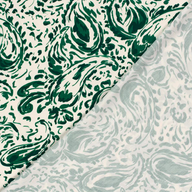 VISCOSE IMPRIMEE Bi color Vert