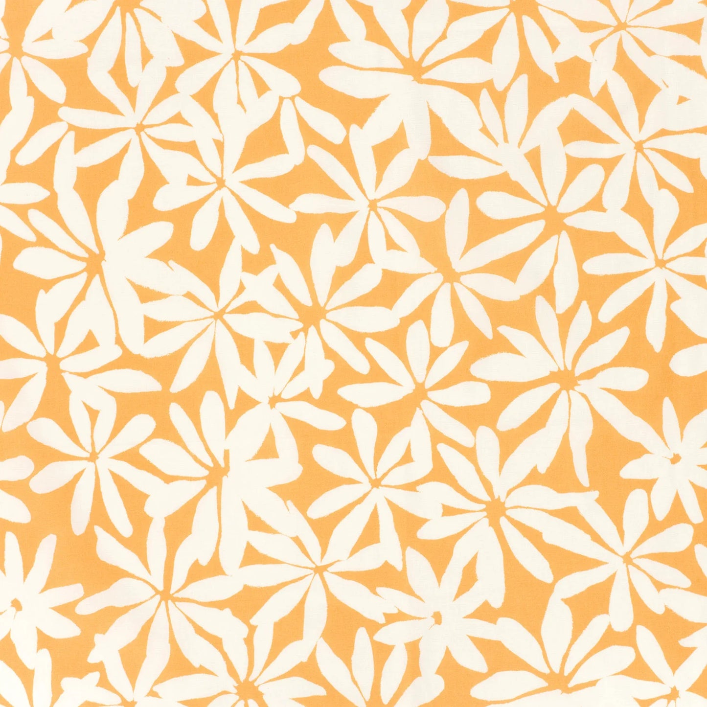VOILE DE COTON IMPRIME Fleurs Bi couleur Jaune