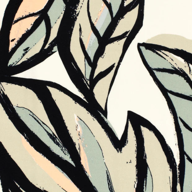 JERSEY VISCOSE IMPRIME grandes feuilles