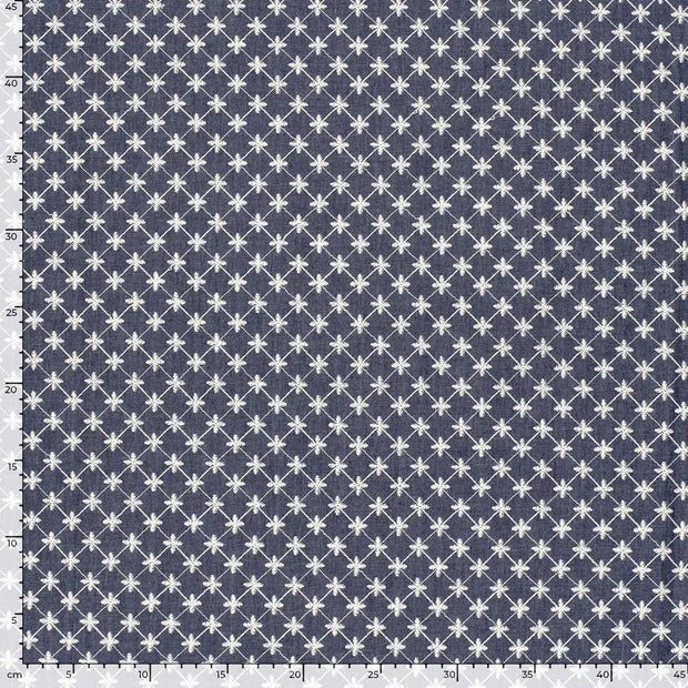 JEAN CHAMBRAY BRODE Etoiles