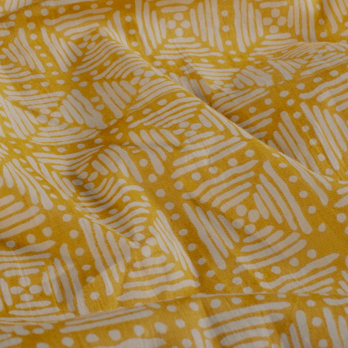 VOILE DE COTON IMPRIME Indien Jaune