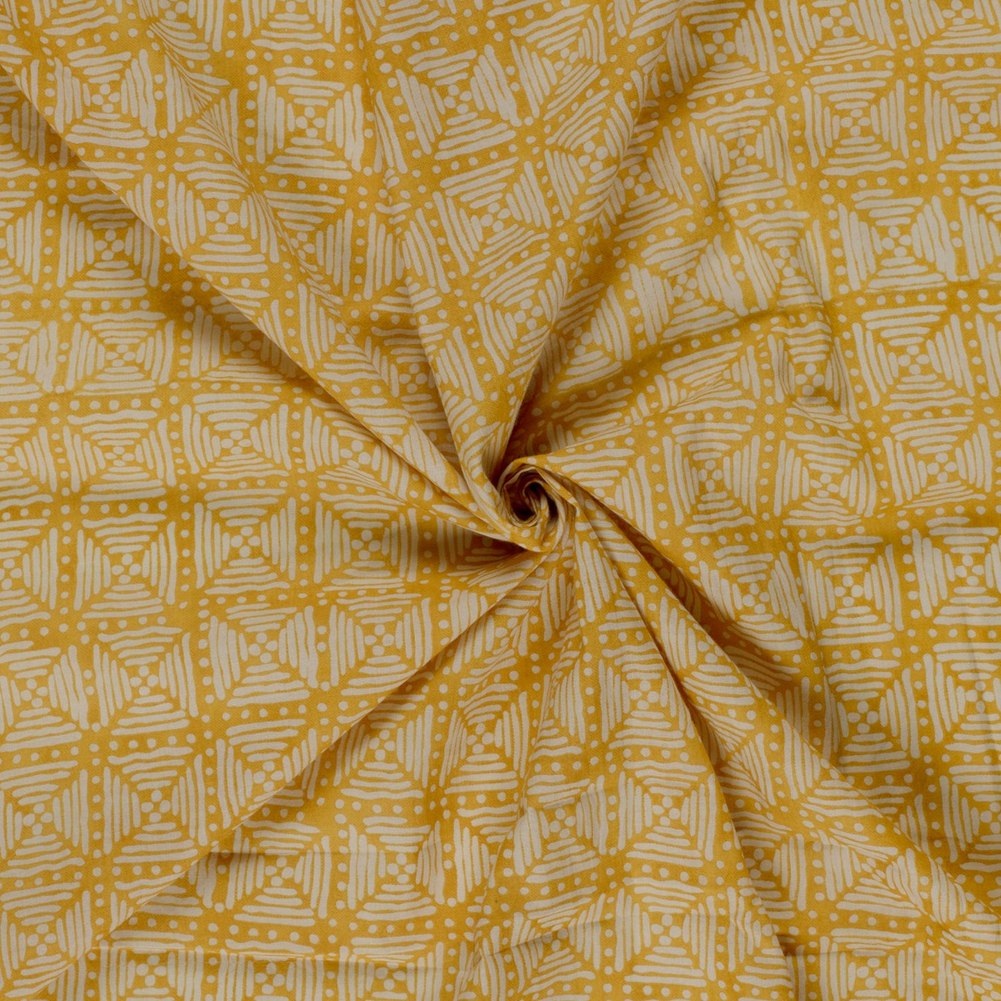 VOILE DE COTON IMPRIME Indien Jaune