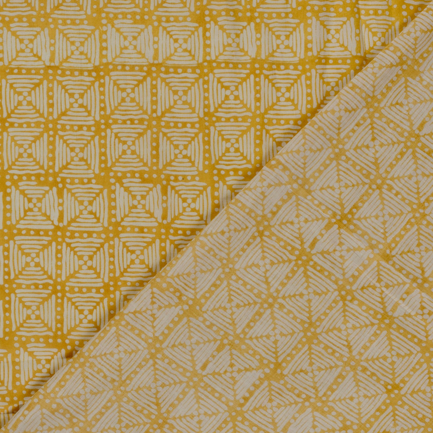 VOILE DE COTON IMPRIME Indien Jaune