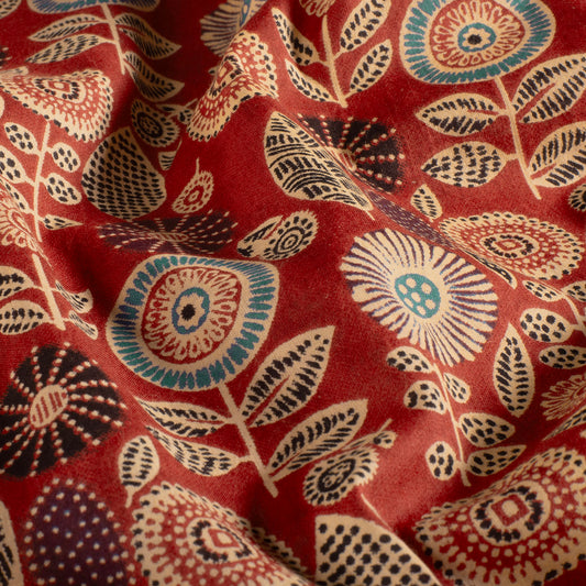 VOILE DE COTON IMPRIME Indien Marron