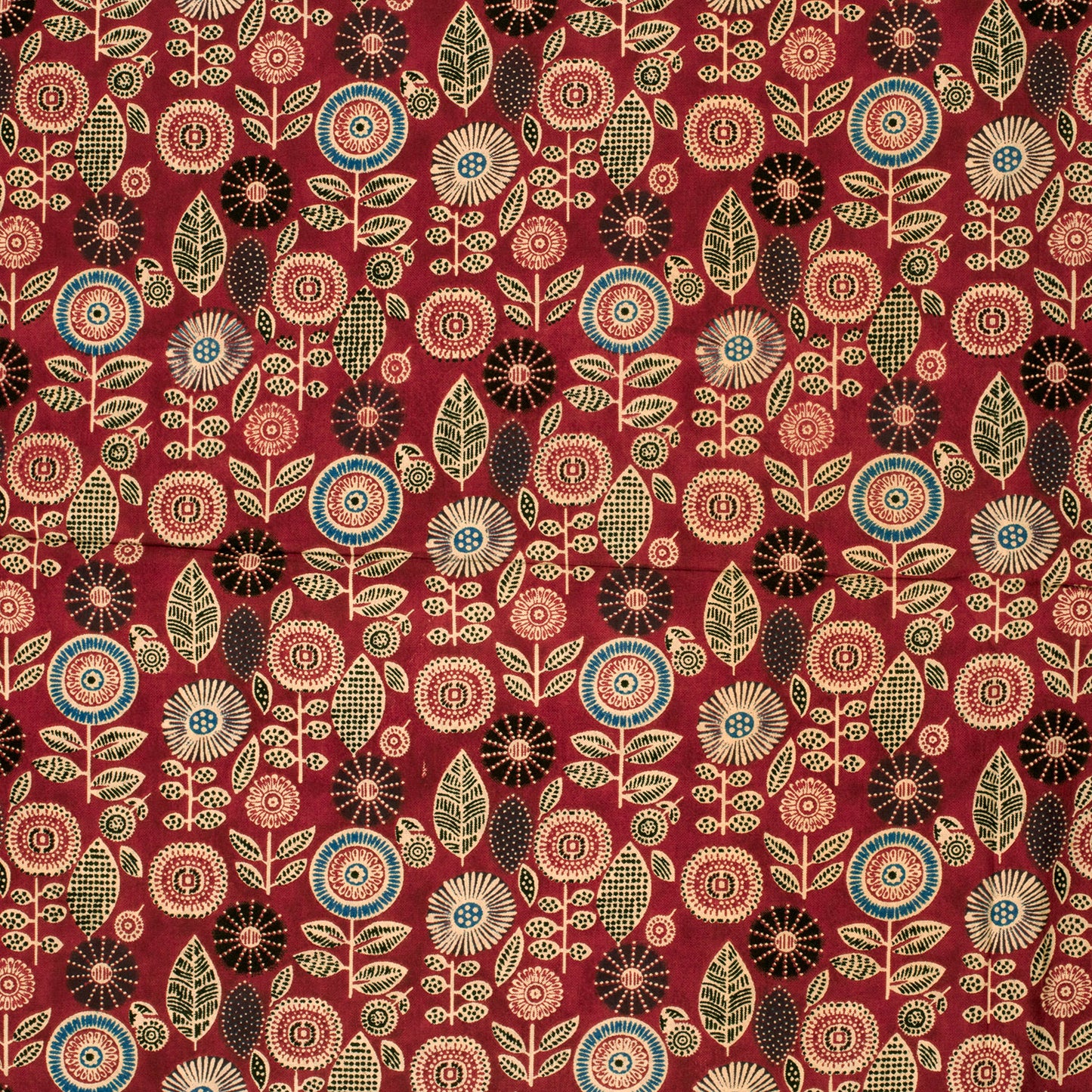 VOILE DE COTON IMPRIME Indien Marron