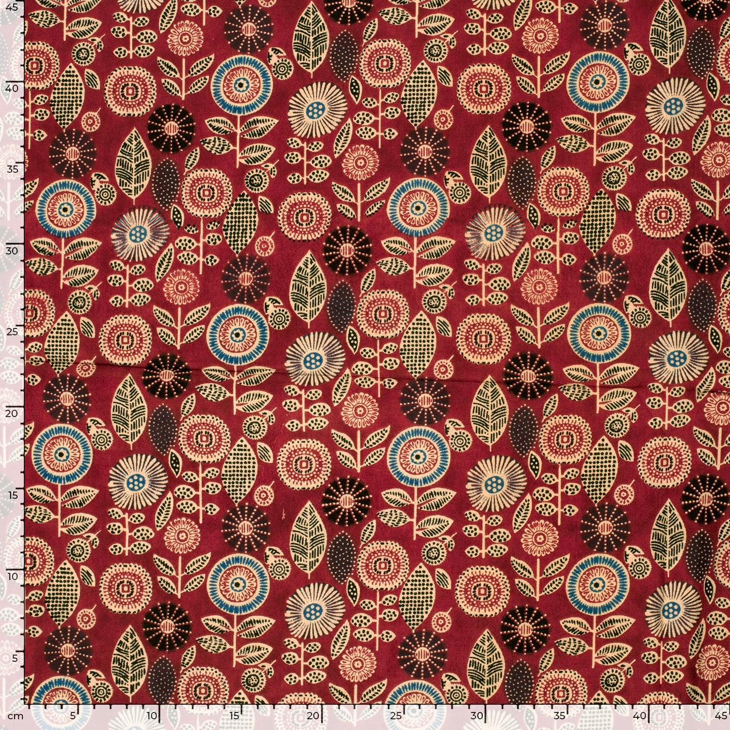 VOILE DE COTON IMPRIME Indien Marron