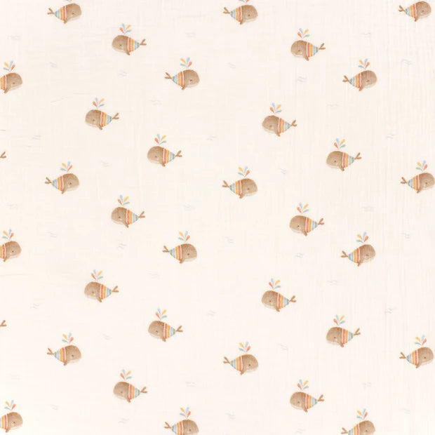 DOUBLE GAZE IMPRIMEE Baleine