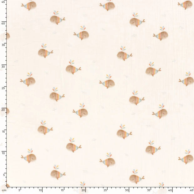 DOUBLE GAZE IMPRIMEE Baleine