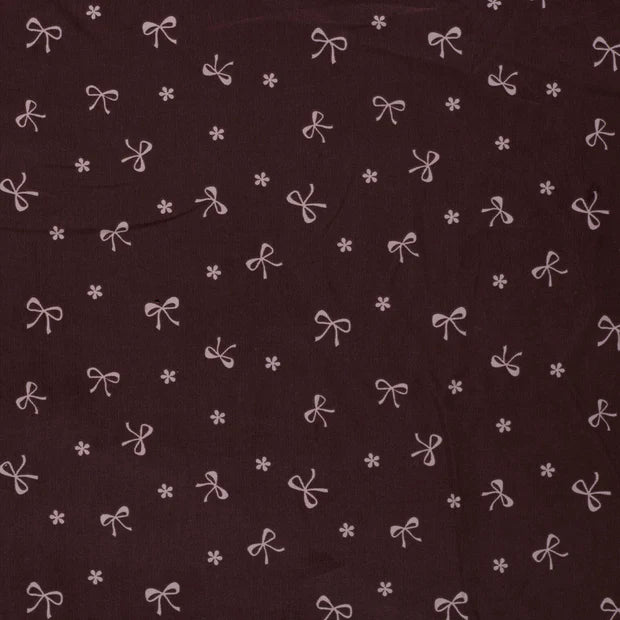 VELOURS MILLERAIES Imprimé nœuds Aubergine