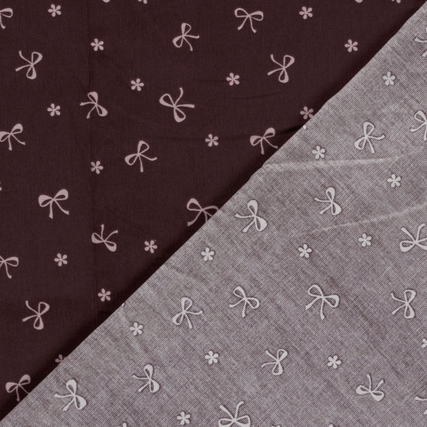 VELOURS MILLERAIES Imprimé nœuds Aubergine