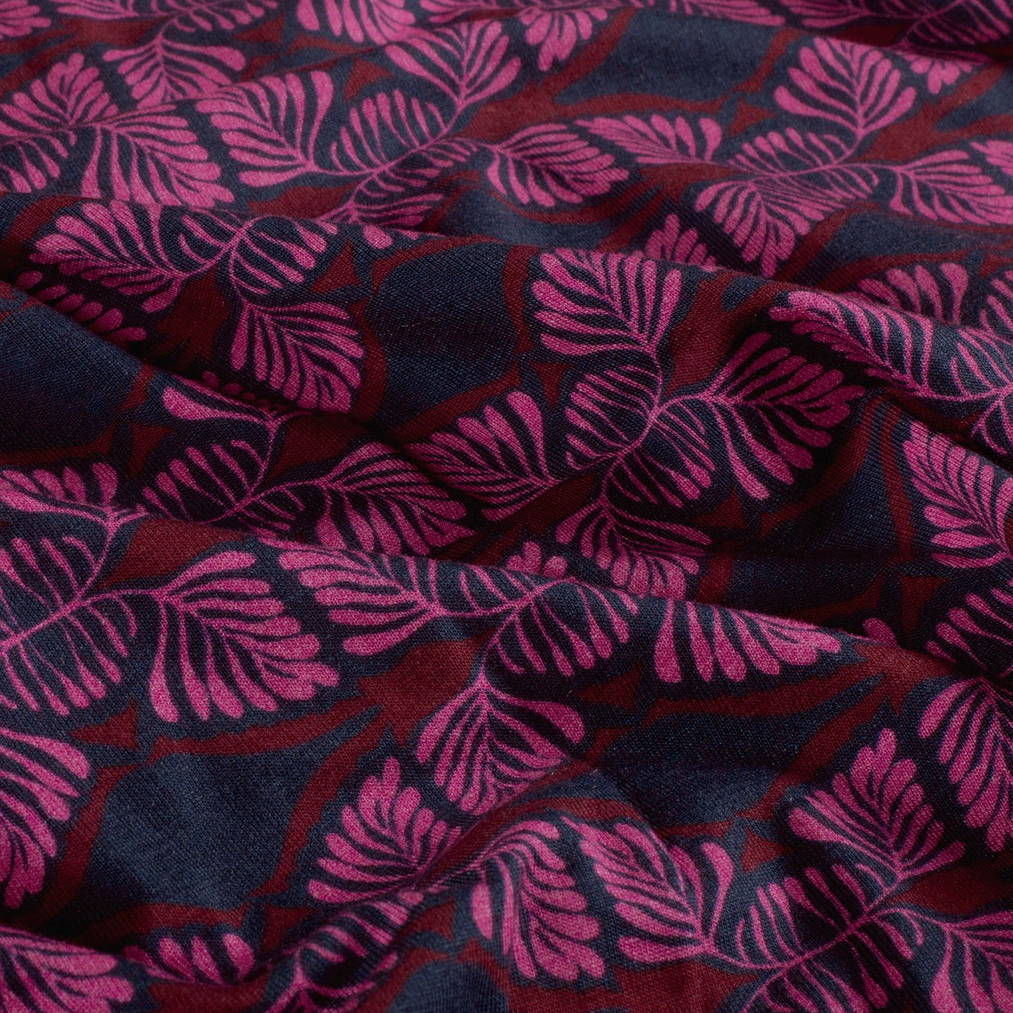 SWEAT FRENCH TERRY IMPRIME Bi couleur Violet et Prune
