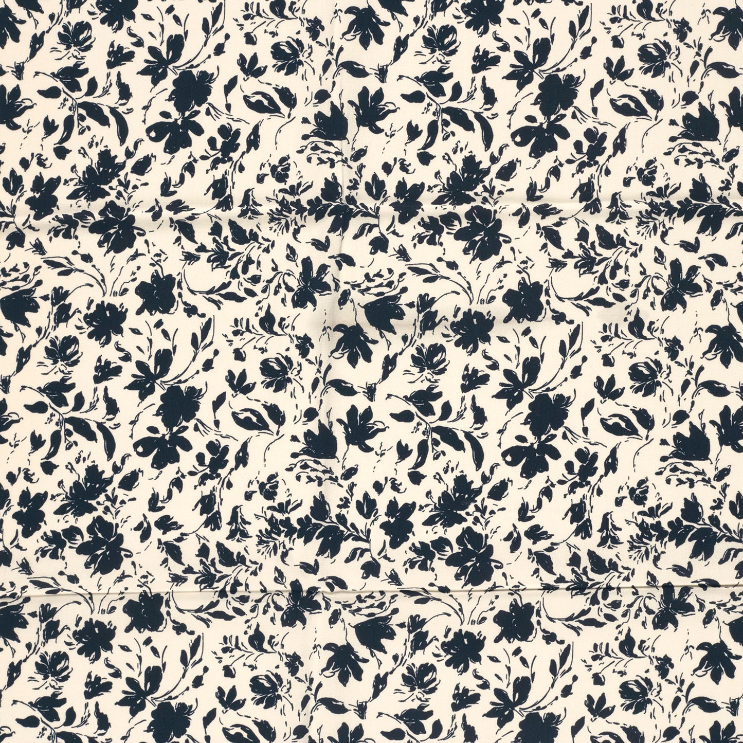 VISCOSE DE BAMBOU IMPRIMEE FLEURS BI COLOR Bleu