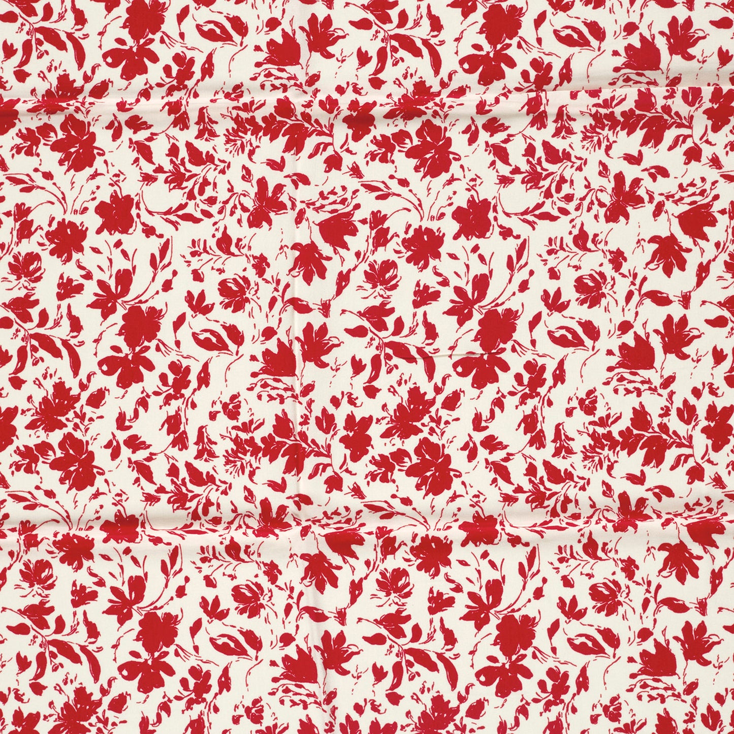 VISCOSE DE BAMBOU IMPRIMEE FLEURS BI COLOR Rouge