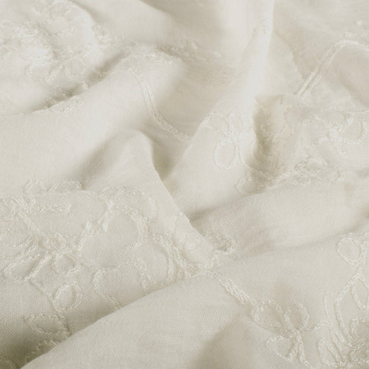 VISCOSE IMPRIME Brodée ecrue