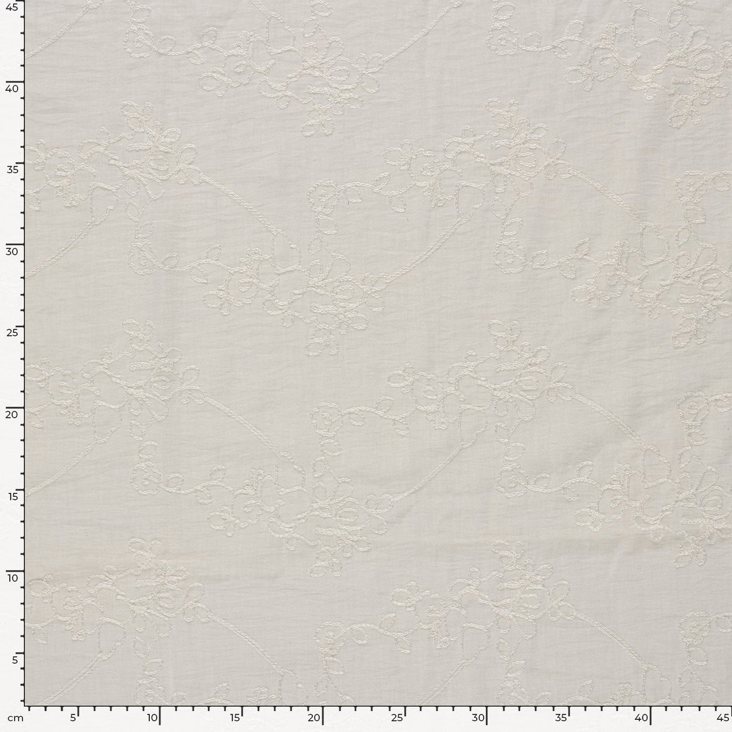 VISCOSE IMPRIME Brodée ecrue