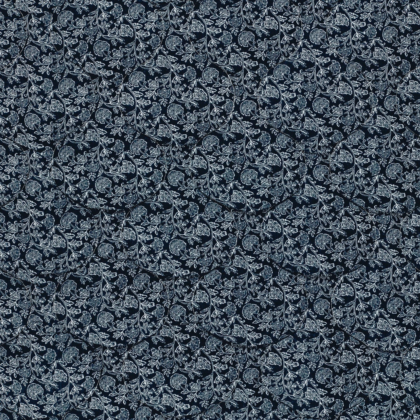 MATELASSE IMPRIME DOUBLE GAZE Marine et Ciel
