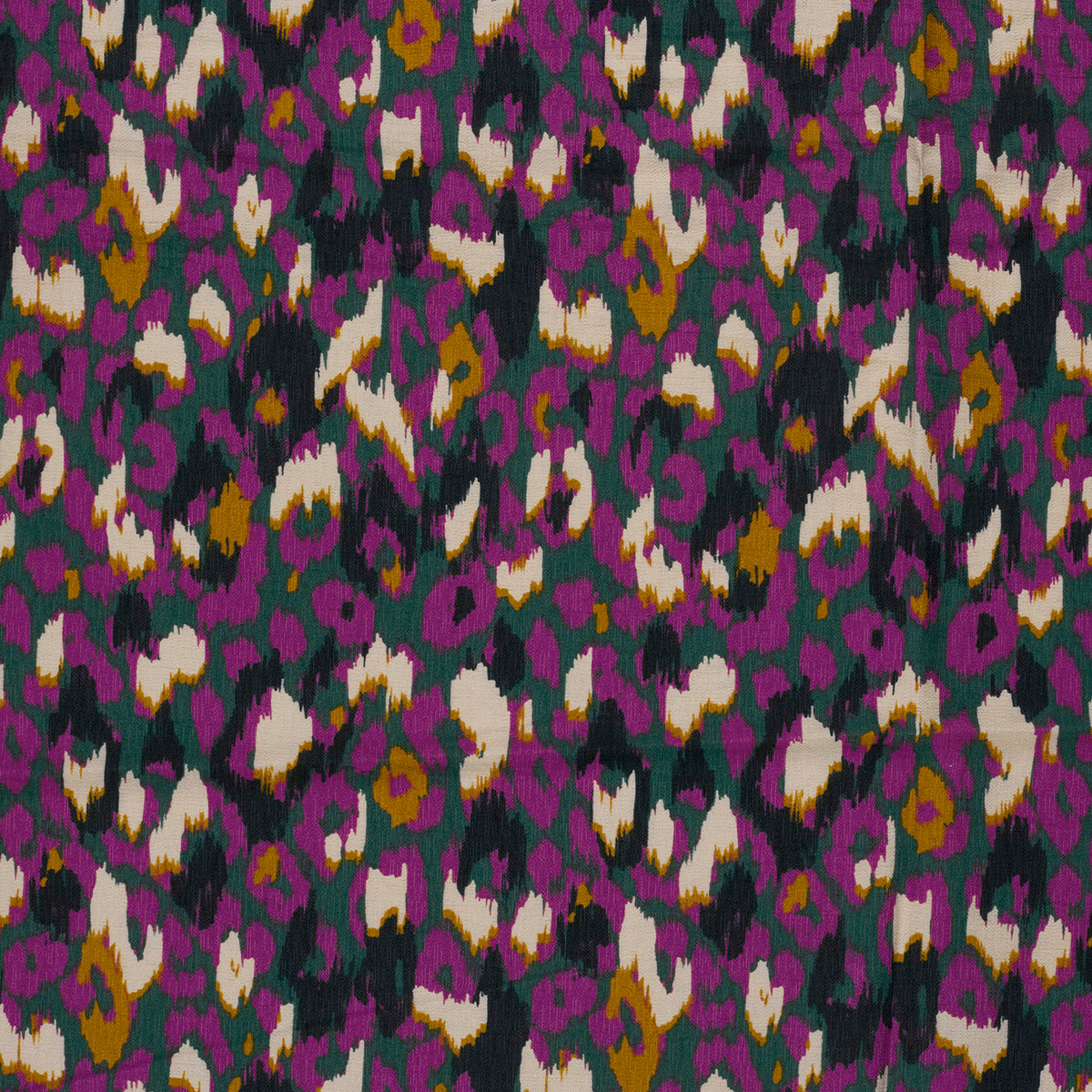 VISCOSE TWILL IMPRIMEE Graou Abstrait Violet et Bleu Canard