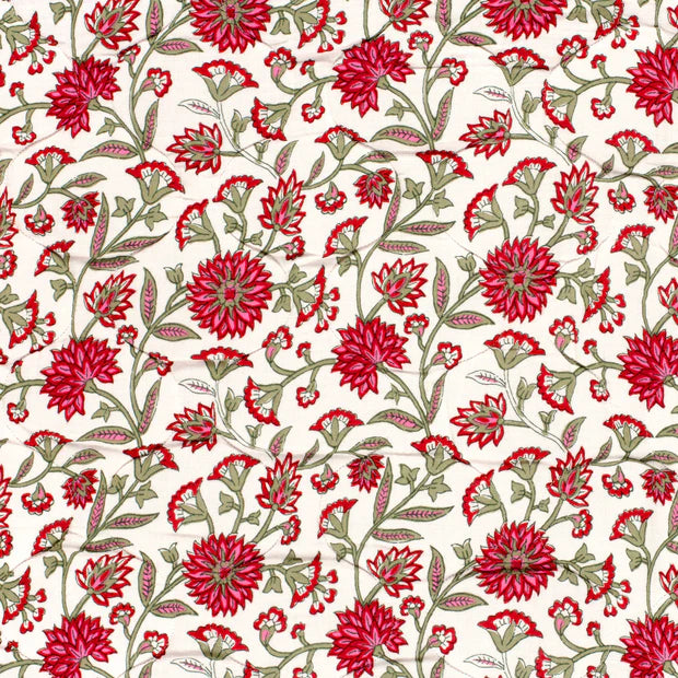 MATELASSE IMPRIME DOUBLE GAZE Kaki et Rose