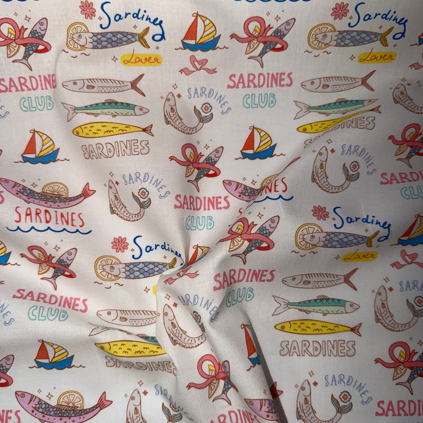 COTON MOTIF Sardines Club