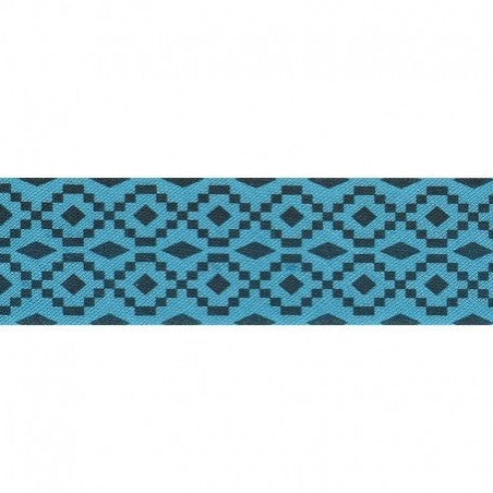 BIAIS IMPRIME Graphique losanges Bleu-20 cm