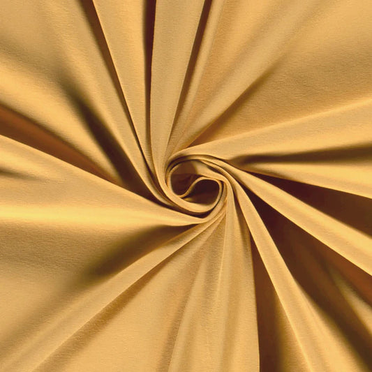 JERSEY DE COTON UNI jaune moutarde