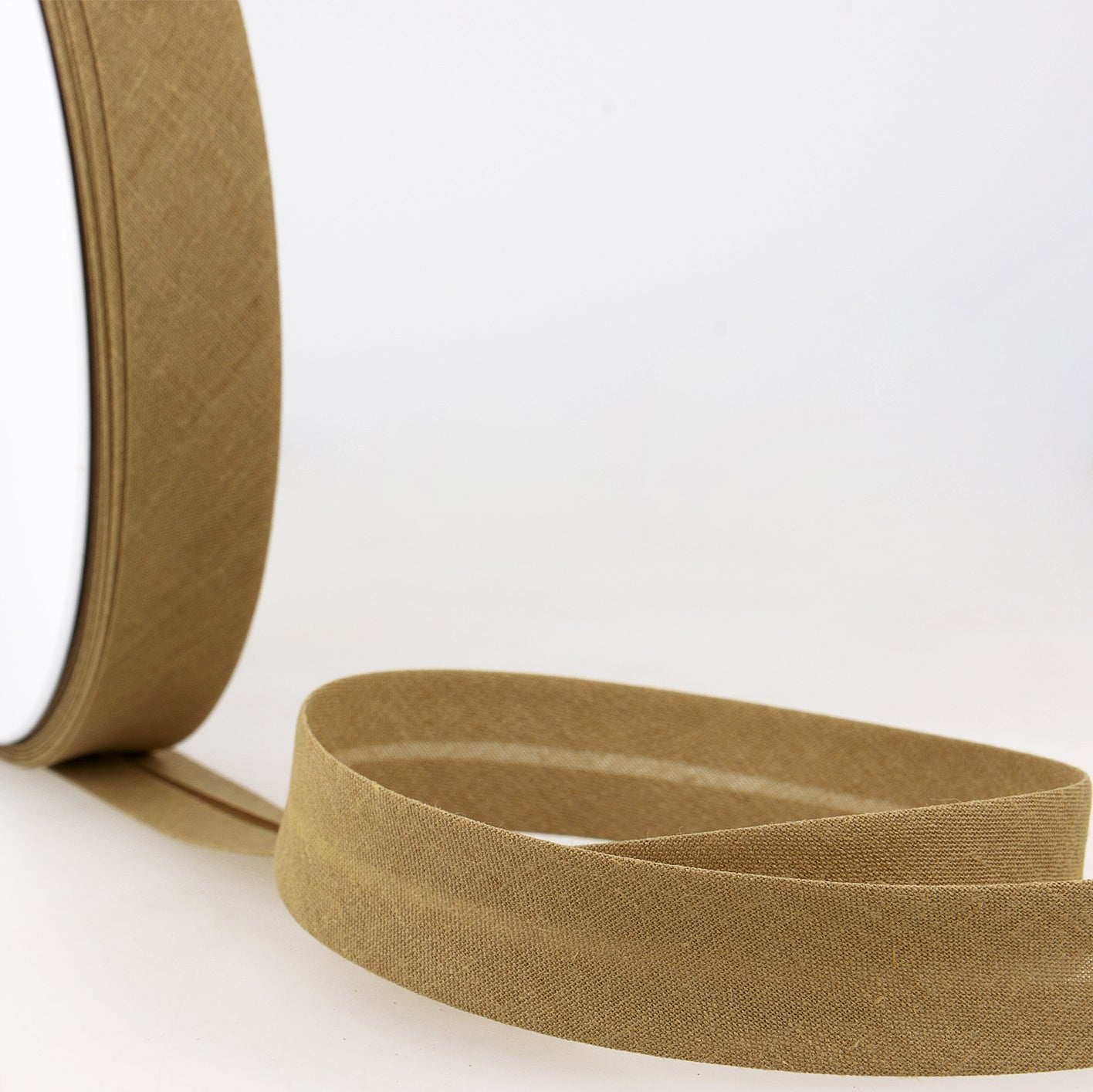 BIAIS uni beige foncé-27mm
