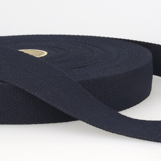 SANGLE COTON Bleu marine-25mm