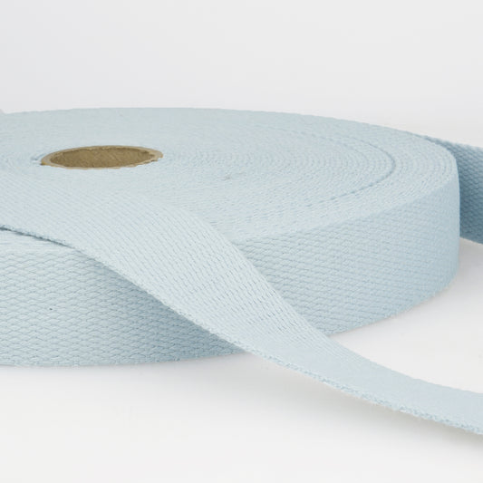 SANGLE COTON Bleu ciel-30mm