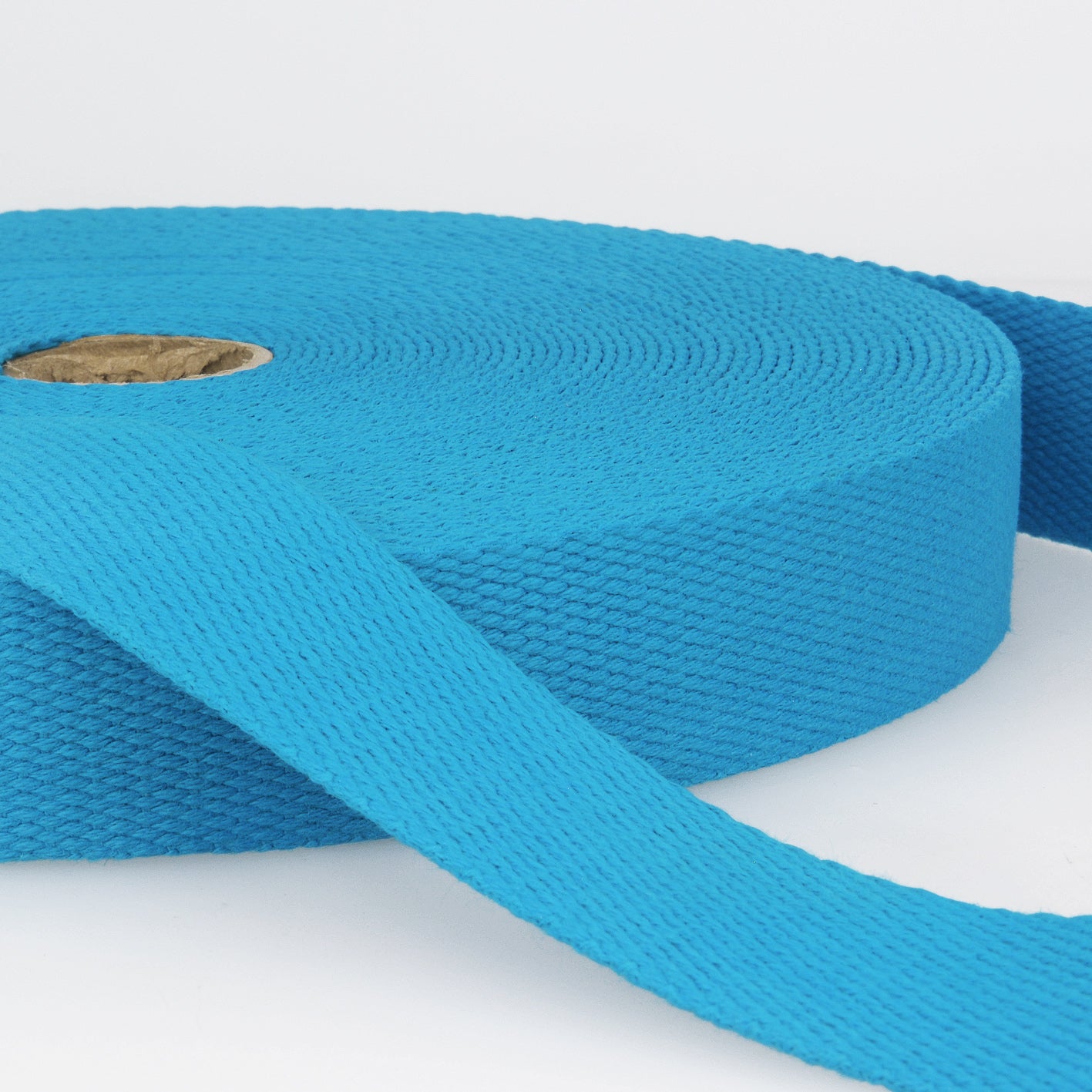 SANGLE COTON Bleu turquoise-30mm